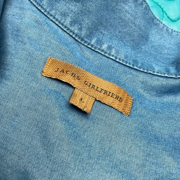 TENCEL denim button down shirt L - Picture 5 of 5